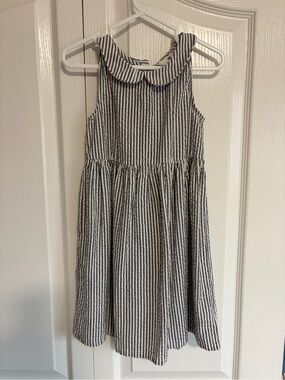 H&M Striped Sleeveless Dress with Peter Pan Collar